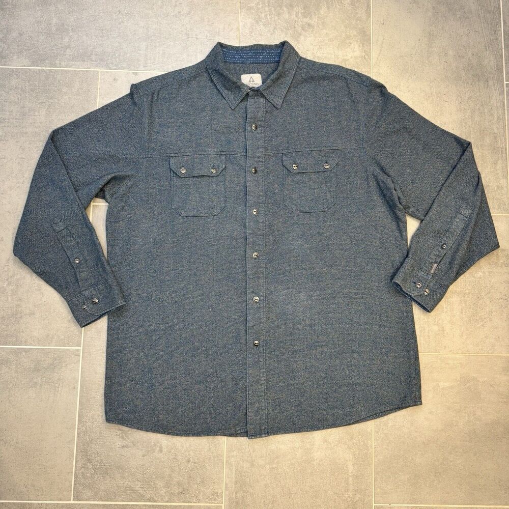 Ascend Legion Long Sleeve Button-Front Collared Knit Shirt Men's XL